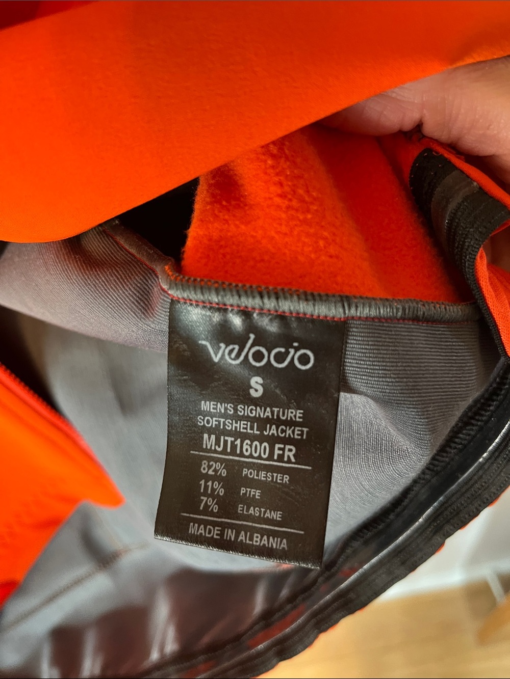 Men's Vibrant Orange Performance Softshell Jacket - Picture 6 of 8